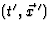 $(t^\prime,\vec x{\,}^\prime)$