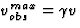 $v^{max}_{obs}=\gamma v$