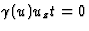 $\gamma(u)u_zt=0$