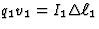 $q_1v_1=I_1
\Delta\ell_1$