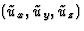 $(\tilde u_x,\tilde u_y,\tilde u_z)$